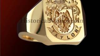 HistoricalNamescom  Family Crest Signet Rings [upl. by Baptista646]