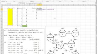 Ch0505 Transshipment Problem  Excel Model  Version 2 [upl. by Neersin]