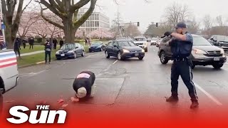 Man pulls gun on antifascist protesters in Salem [upl. by Piotr206]