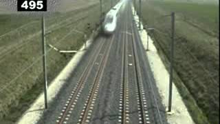 The worlds fastest train Circling a 5748 KM  H TGV [upl. by Irrek]