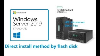 how to install windows server 2019 on Microserver Gen10 plus [upl. by Hax867]