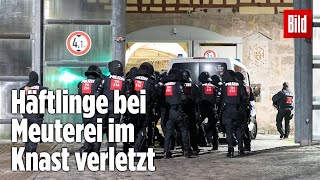 Gefängnismeuterei Polizei stürmt Knast in Thüringen  JVA Untermaßfeld [upl. by Oidale962]